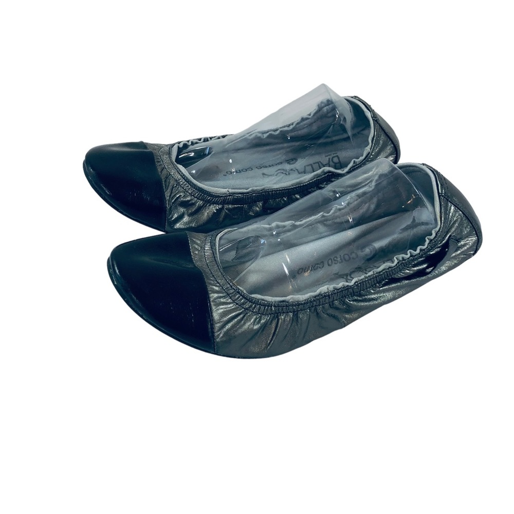 Ballasox by Corso Como Women Black & Silver 2 Tone Prince Ballet Flats US 10